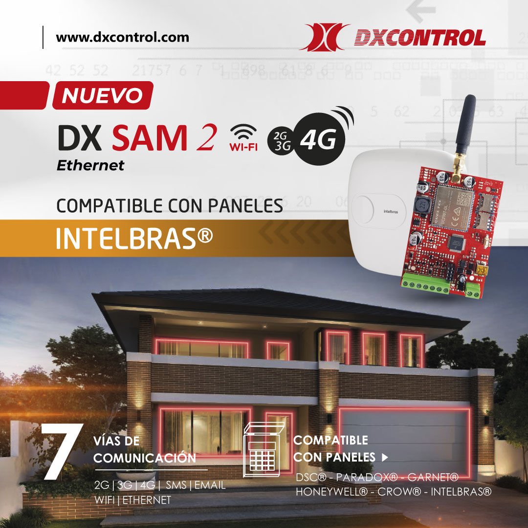 NUEVO DX SAM 2 COMPATIBLE CON PANELES INTELBRAS®